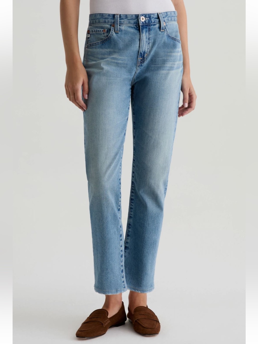 AG Ex-Boyfriend Slouchy Slim Blue Denim Jeans